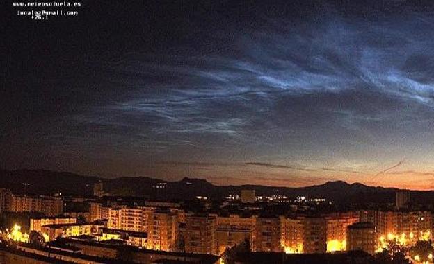 Así se vio la 'aurora boreal' en el cielo de Logroño